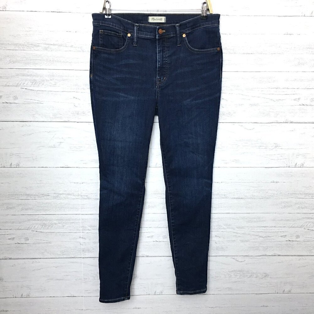 Madewell Women's Skinny Jeans 9" High Rise Stretch style F8990 Dark Wash size 31